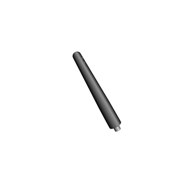 Schwarze, zylindrische Antenne mit Gewinde an einem Ende.